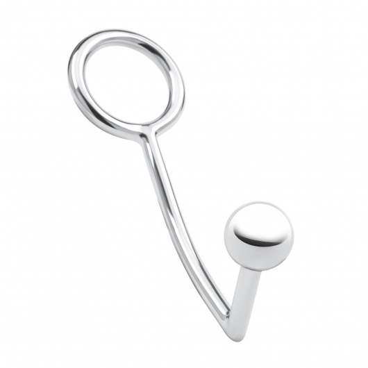 Кольцо на пенис с анальным стимулятором Stainless Steel Anal Hook   Cock Ring - BlueLine - в Якутске купить с доставкой
