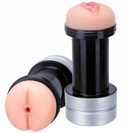 Мастурбатор 2-в-1 REALSTUFF 2 IN 1 HUMMER ANUS   VAGINA: вагина и анус - Dream Toys - в Якутске купить с доставкой