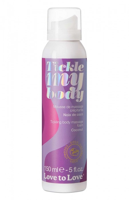 Массажная хрустящая пенка Tickle My Body Coconut с ароматом кокоса - 150 мл. - Love to Love - купить с доставкой в Якутске