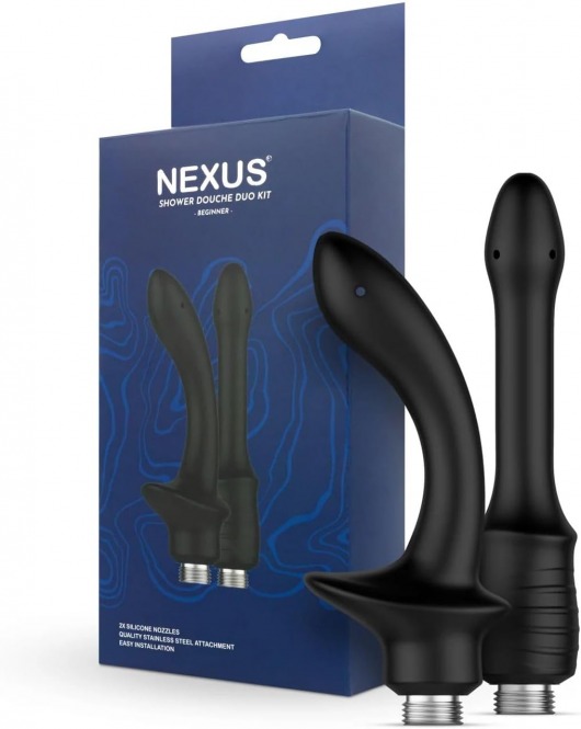 Набор из 2 насадок для анального душа Shower Douche Duo Kit Beginner - Nexus Range - купить с доставкой в Якутске