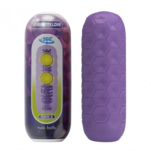 Фиолетовый мастурбатор Venus-X Twin balls - Baile - в Якутске купить с доставкой