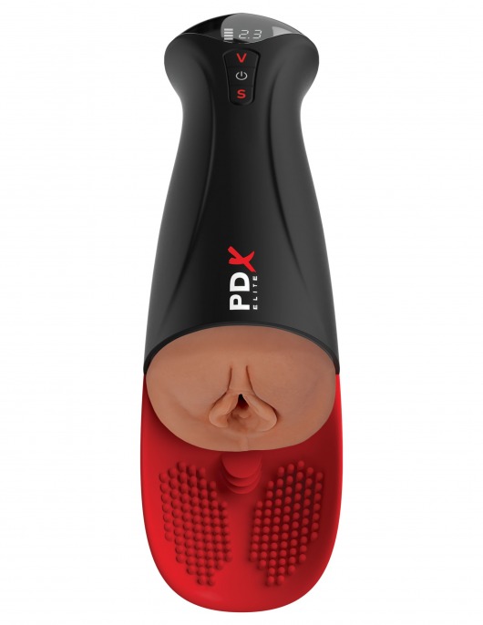 Мастурбатор-вагина в колбе с вибрацией Fuck-O-Matic Pro XL - Pipedream - в Якутске купить с доставкой
