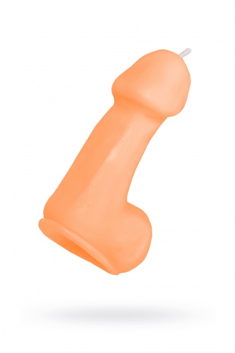 Оранжевая свеча в форме пениса - 47 гр. - Pecado - купить с доставкой в Якутске