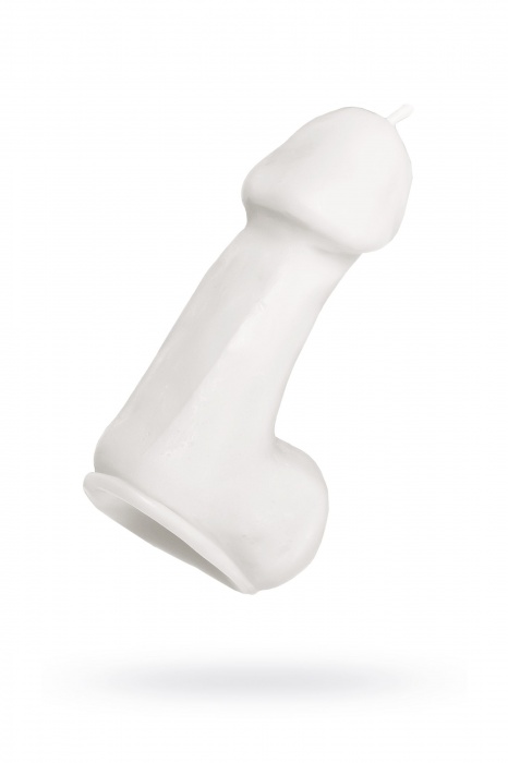 Белая свеча в форме пениса - 47 гр. - Pecado - купить с доставкой в Якутске