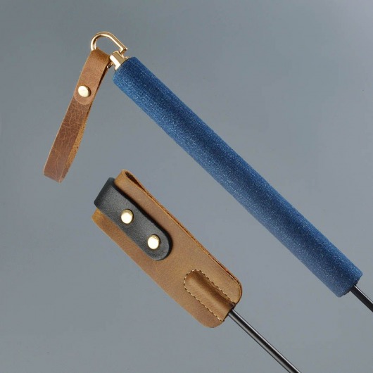 Стек «Дикий Запад» с джинсовой ручкой - 60 см. - Sitabella - купить с доставкой в Якутске Стек «Дикий Запад» с джинсовой ручкой - 60 см. - Sitabella - купить с доставкой в Якутске