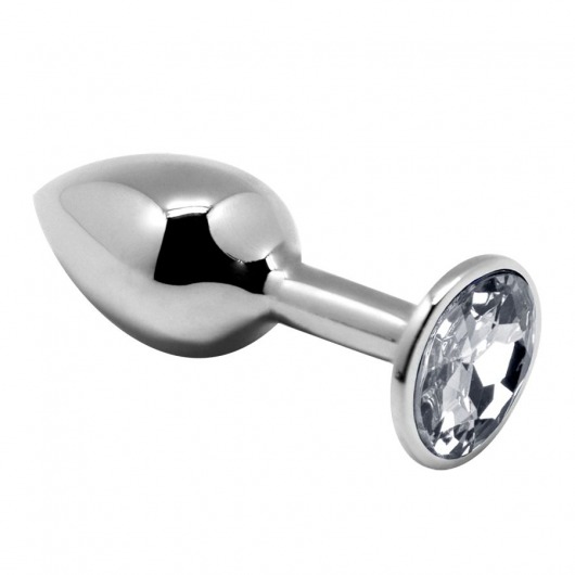 Серебристая анальная втулка с прозрачным кристаллом Mini Metal Butt Plug Size L - 9 см. - Adrien Lastic в Якутске Серебристая анальная втулка с прозрачным кристаллом Mini Metal Butt Plug Size L - 9 см. - Adrien Lastic