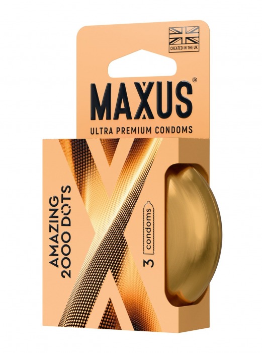 Точечные презервативы MAXUS 2000 Amazing Dots с железным кейсом - 3 шт. - Maxus - купить с доставкой в Якутске