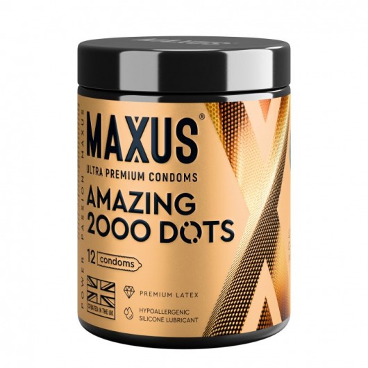 Точечные презервативы MAXUS 2000 Amazing Dots с железным кейсом - 12 шт. - Maxus - купить с доставкой в Якутске