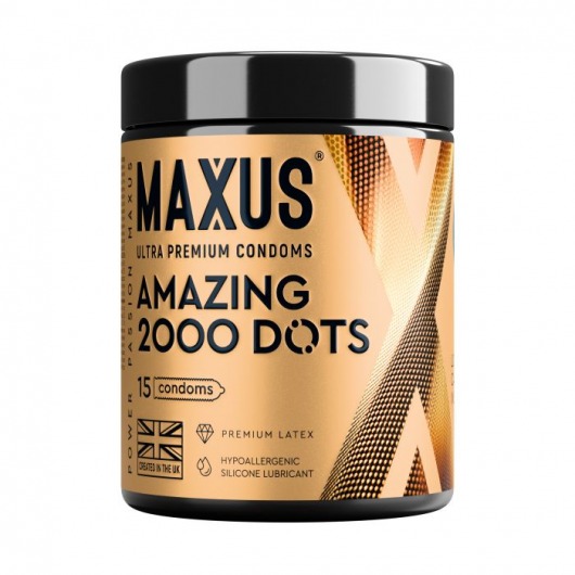 Точечные презервативы MAXUS 2000 Amazing Dots с железным кейсом - 15 шт. - Maxus - купить с доставкой в Якутске