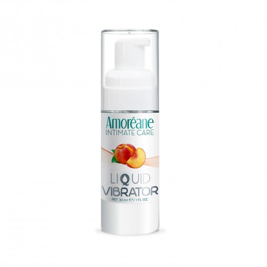 Жидкий вибратор со вкусом персика Amoreane Peach - 30 мл. - Amoreane - купить с доставкой в Якутске