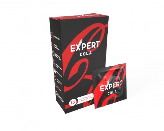 Презервативы с ароматом колы Expert Cola - 15 шт. - Expert - купить с доставкой в Якутске