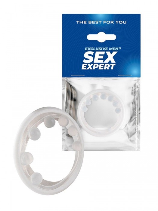 Эрекционное кольцо с мягкой стимулирующей насадкой - Sex Expert - в Якутске купить с доставкой