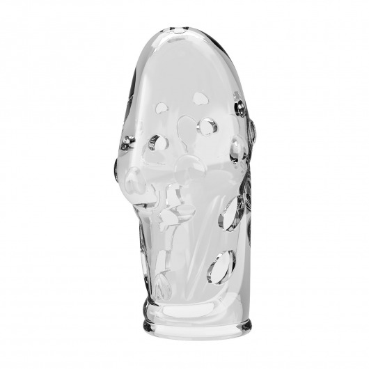 Прозрачная насадка на пенис Booker - 8 см. - Baile - в Якутске купить с доставкой