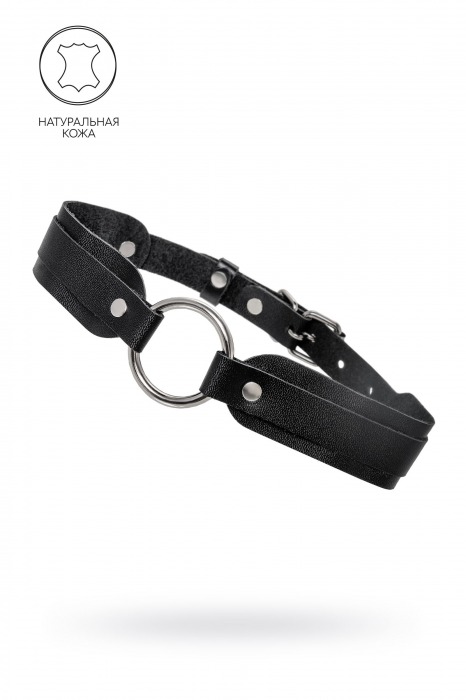 Черный кожаный чокер-ошейник со скруглёнными углами - Pecado - купить с доставкой в Якутске
