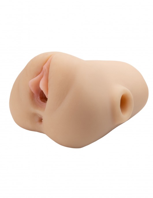 Телесный мастурбатор с вибрацией Double Pounder Vibrating Squeeze Stroker - Pipedream - в Якутске купить с доставкой