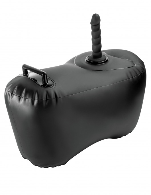 Черное надувное кресло с платформой для фиксации дилдо Body Dock Inflatable Love Seat - Pipedream - купить с доставкой в Якутске