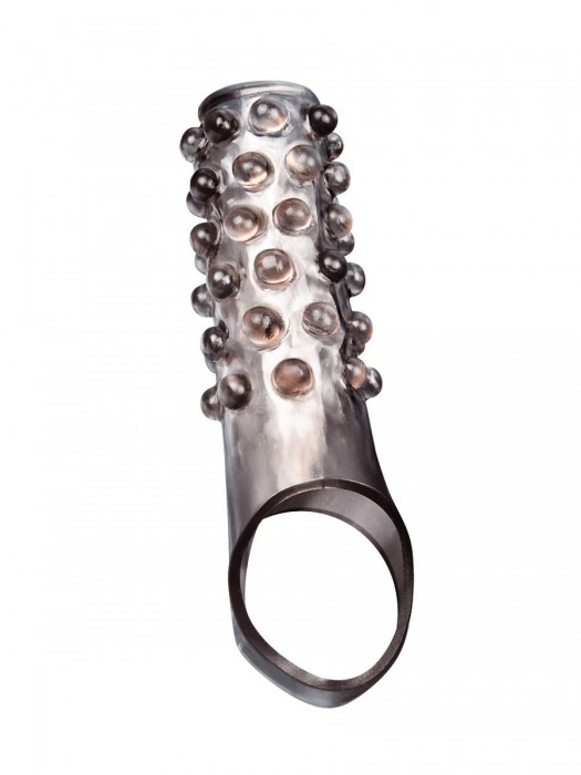 Дымчатая насадка на пенис с выпуклостями - 11 см. - Sex Expert - в Якутске купить с доставкой