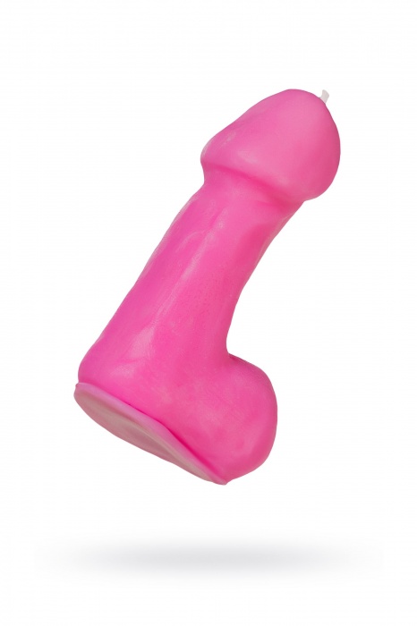 Розовая свеча в форме пениса - 47 гр. - Pecado - купить с доставкой в Якутске