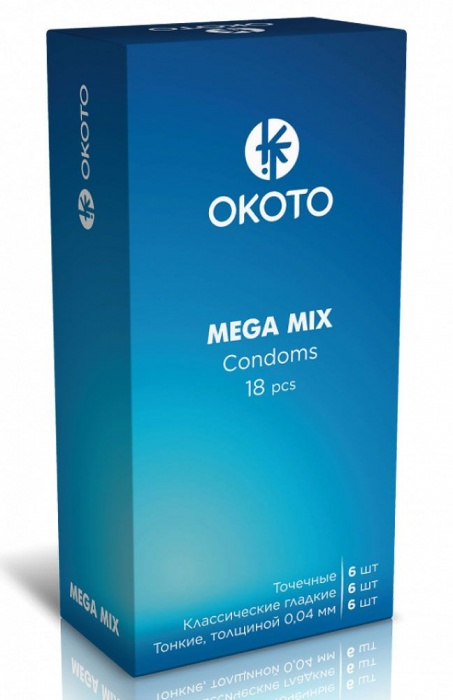 Презервативы OKOTO Mega Mix - 18 шт. - Sitabella - купить с доставкой в Якутске