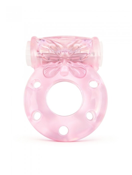 Розовое эрекционное виброкольцо с бабочкой - 1137 - в Якутске купить с доставкой