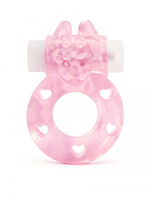 Розовое эрекционное виброкольцо в форме зайчика - 1137 - в Якутске купить с доставкой