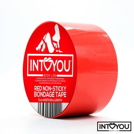 Красный скотч для фиксации Non-Sticky Bondage Tape - 15 м. - Intoyou - купить с доставкой в Якутске