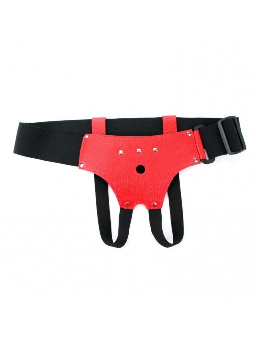 Красные трусики со штырьком для насадки - БДСМ Арсенал - купить с доставкой в Якутске