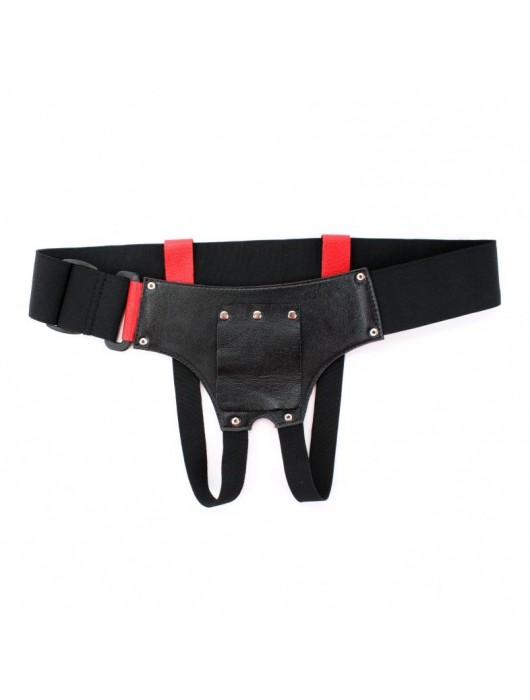 Красные трусики со штырьком для насадки - БДСМ Арсенал - купить с доставкой в Якутске