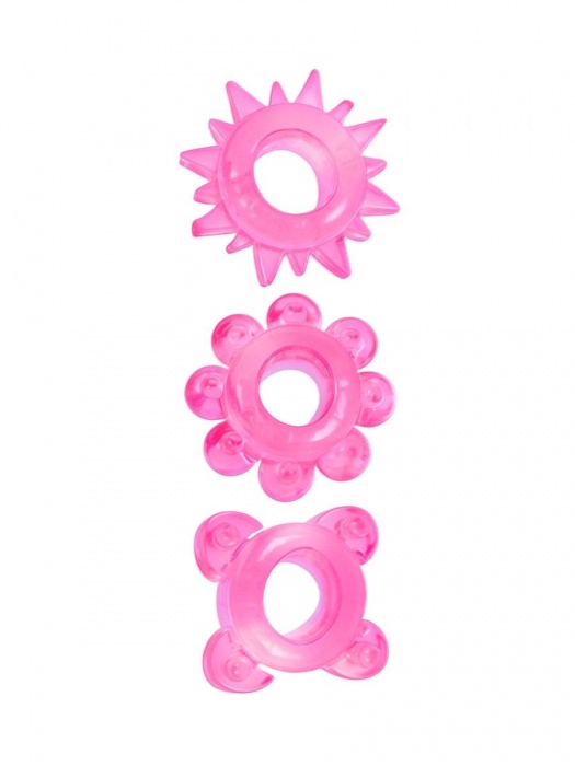 Комплект из 3 розовых эрекционных колец - Erowoman-Eroman - в Якутске купить с доставкой