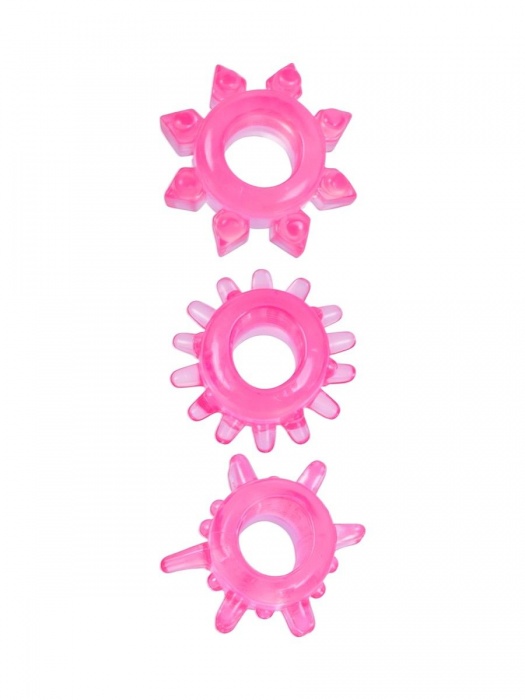 Комплект из трех розовых эрекционных колец - Erowoman-Eroman - в Якутске купить с доставкой