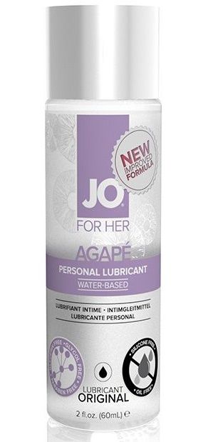 Лубрикант на водной основе для женщин JO AGAPE LUBRICANT ORIGINAL - 60 мл. - System JO - купить с доставкой в Якутске