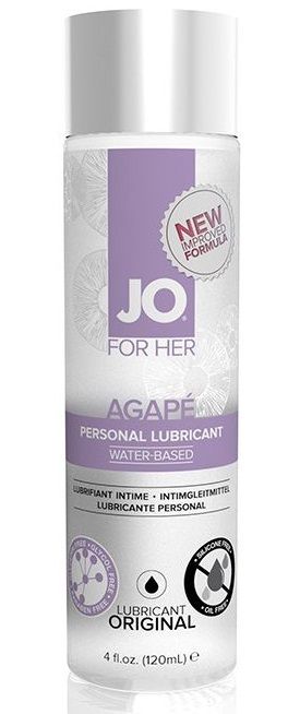 Женский лубрикант на водной основе JO AGAPE LUBRICANT ORIGINAL - 120 мл. - System JO - купить с доставкой в Якутске