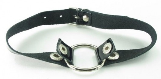 Кляп с кольцом и лаковым ремешком - БДСМ Арсенал - купить с доставкой в Якутске