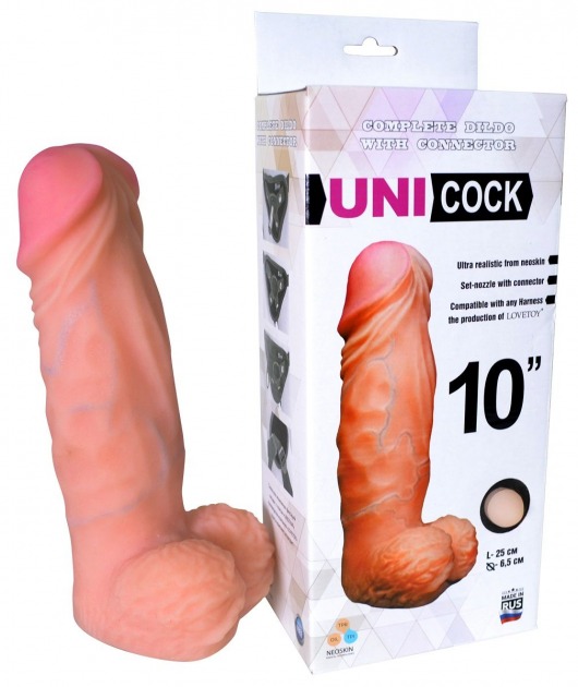 Фаллическая насадка Харнесс UNICOCK 10  - 25 см. - LOVETOY (А-Полимер) - купить с доставкой в Якутске