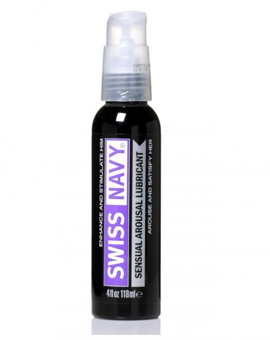 Возбуждающий гель-лубрикант на водной основе Sensual Arousal Lubricant  - 118 мл. - Swiss navy - купить с доставкой в Якутске