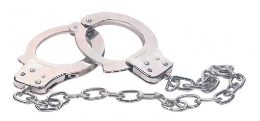 Наручники из металла с длинной цепочкой CHROME HANDCUFFS METAL HANDCUFFS W. KEY - NMC - купить с доставкой в Якутске