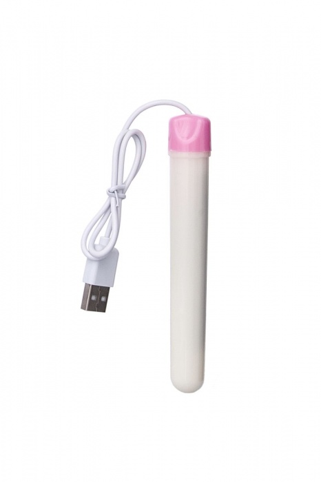 Мастурбатор-вагина в белой колбе с присоской и функцией нагрева - A-toys - в Якутске купить с доставкой