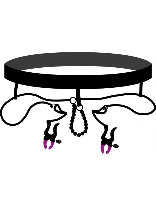 Трусики с зажимами для половых губ и бусинками для массажа промежности - Orion - купить с доставкой в Якутске