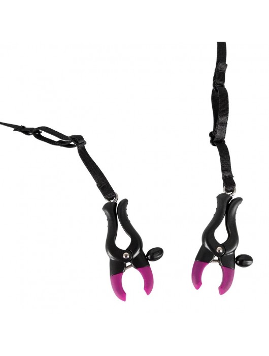 Трусики с зажимами для половых губ и бусинками для массажа промежности - Orion - купить с доставкой в Якутске