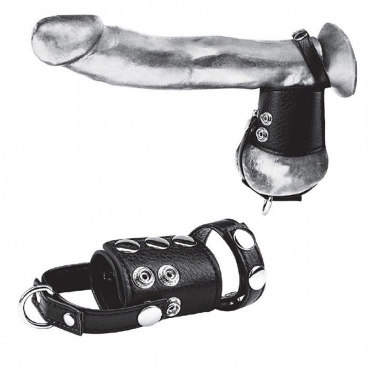 Кольцо на член и мошонку Cock Ring With 2  Ball Stretcher And Optional Weight Ring - BlueLine - в Якутске купить с доставкой