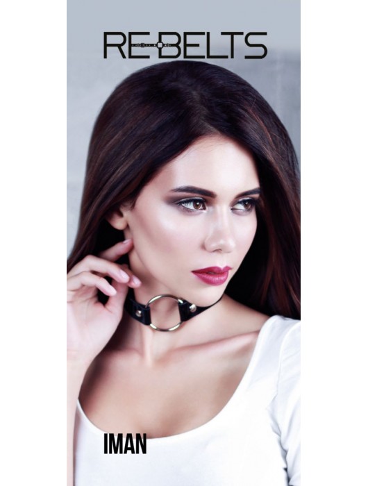 Чёрный чокер-кляп Iman Black - Rebelts - купить с доставкой в Якутске