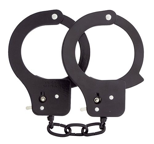 Чёрные наручники из листового металла BONDX METAL CUFFS BLACK - Dream Toys - купить с доставкой в Якутске