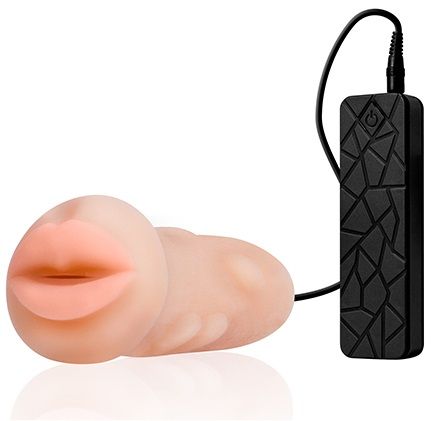 Мастурбатор-ротик с вибрацией REALSTUFF VIBRATING MASTURBATOR MOUTH - Dream Toys - в Якутске купить с доставкой