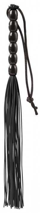 Чёрная мини-плеть из резины Rubber Mini Whip - 22 см. - Blush Novelties - купить с доставкой в Якутске