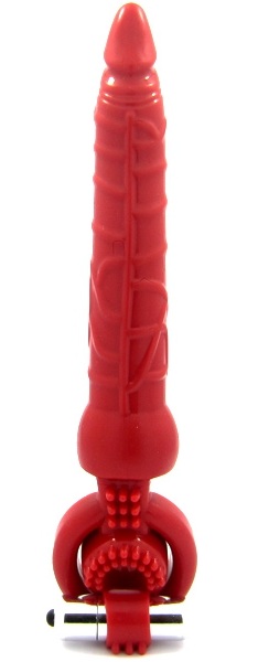 Красная вибронасадка с анальным стимулятором - ToyFa - в Якутске купить с доставкой Красная вибронасадка с анальным стимулятором - ToyFa - в Якутске купить с доставкой