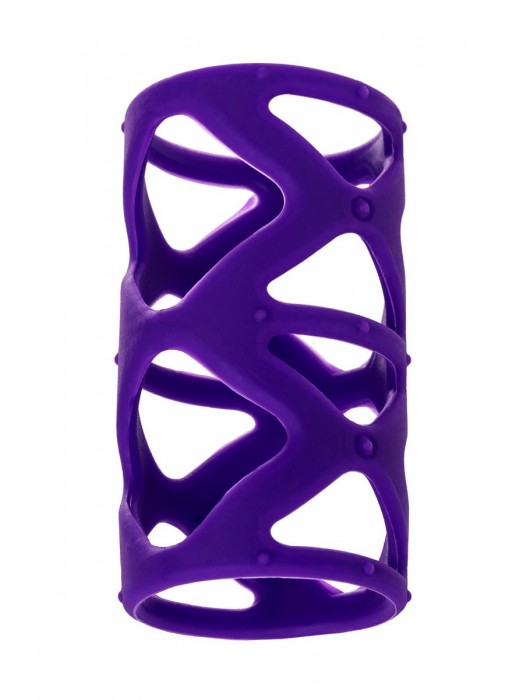Фиолетовая насадка-сетка на пенис - 7,5 см. - A-toys - в Якутске купить с доставкой