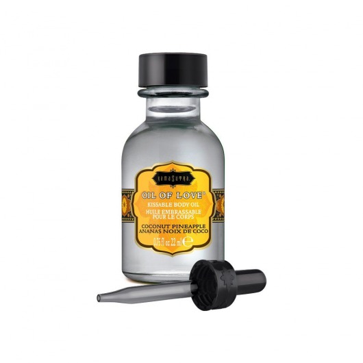 Масло для ласк с ароматом кокоса и ананаса Oil of Love Coconut Pineapple - 22 мл. - Kama Sutra - купить с доставкой в Якутске