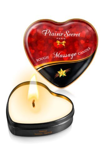 Массажная свеча с ароматом ванили Bougie Massage Candle - 35 мл. - Plaisir Secret - купить с доставкой в Якутске