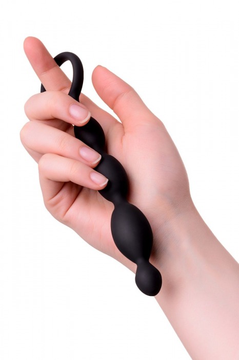 Анальная цепочка черного цвета A-toys - 19,5 см. - A-toys в Якутске Анальная цепочка черного цвета A-toys - 19,5 см. - A-toys