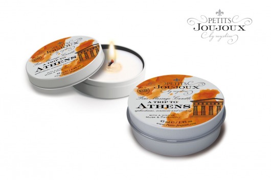 Массажная свеча Petits Joujoux Athens с ароматом муската и пачули - 33 гр. - MyStim - купить с доставкой в Якутске